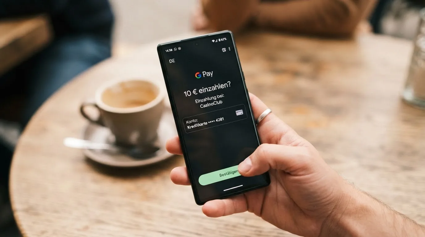 Ablauf einer Google-Pay-Einzahlung im Online-Casino von Auswahl bis Bestätigung