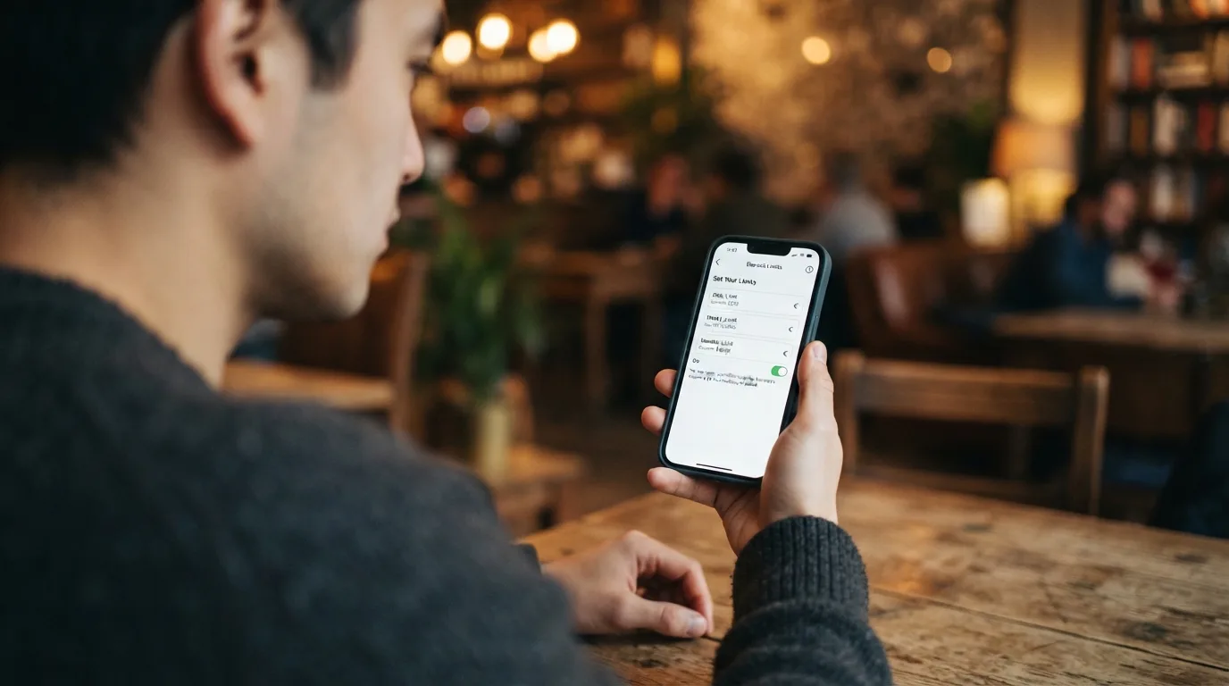 Einstellungsmenü für tägliche, wöchentliche und monatliche Einzahlungslimits in einer Casino App