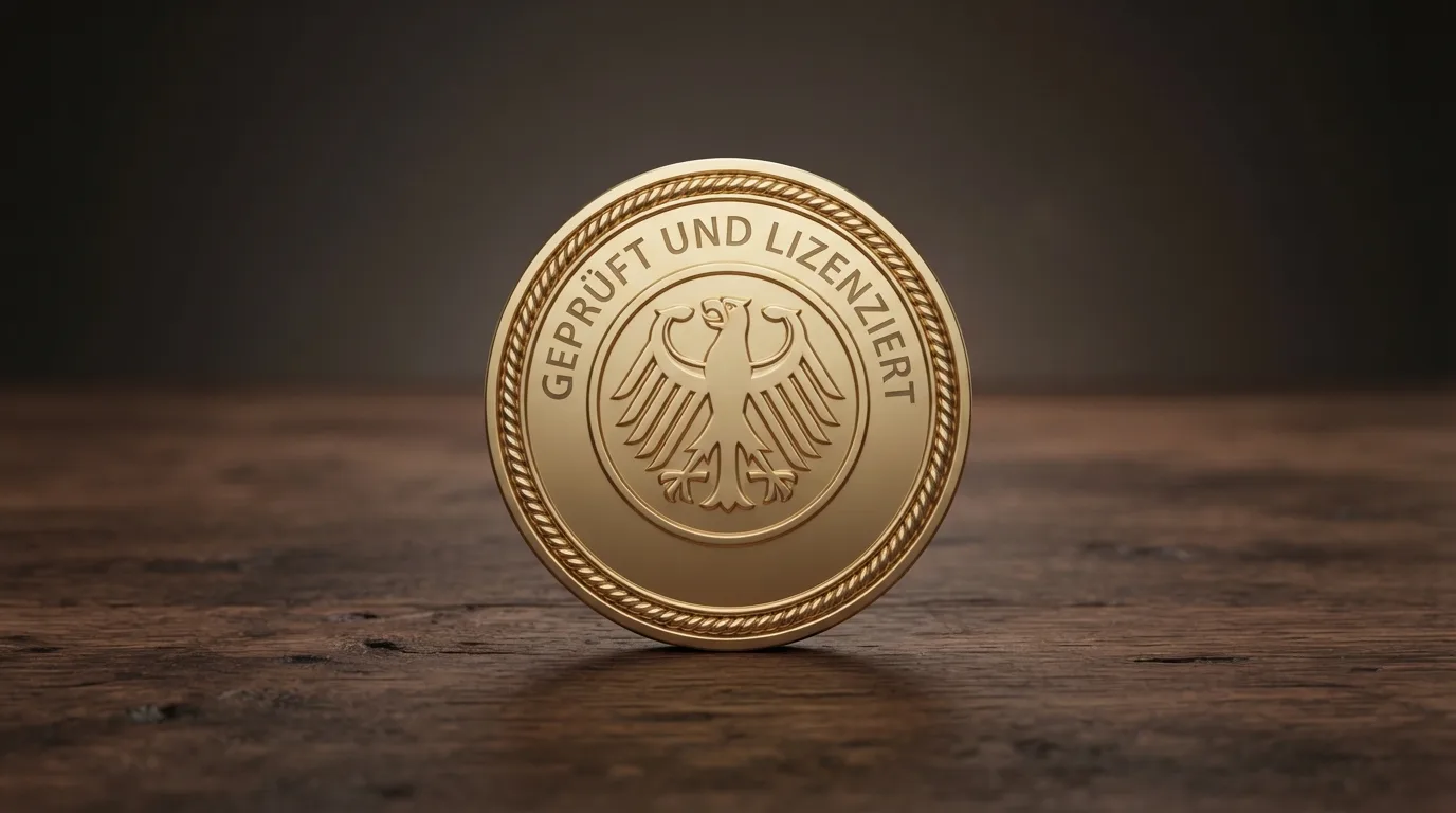 GGL-Siegel oder Gesetzestext-Symbol mit Kreditkarte als visuelle Brücke