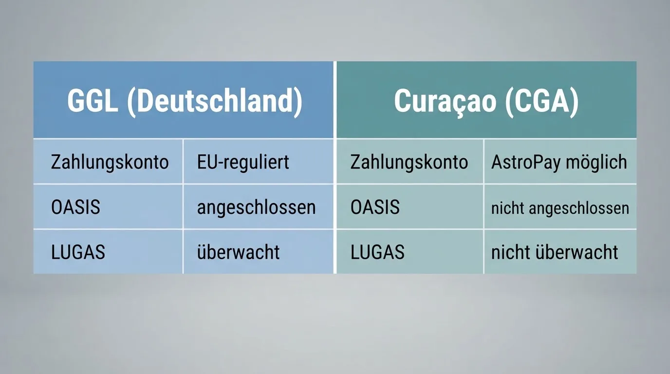 GGL-Logo und Curaçao-CGA-Logo nebeneinander