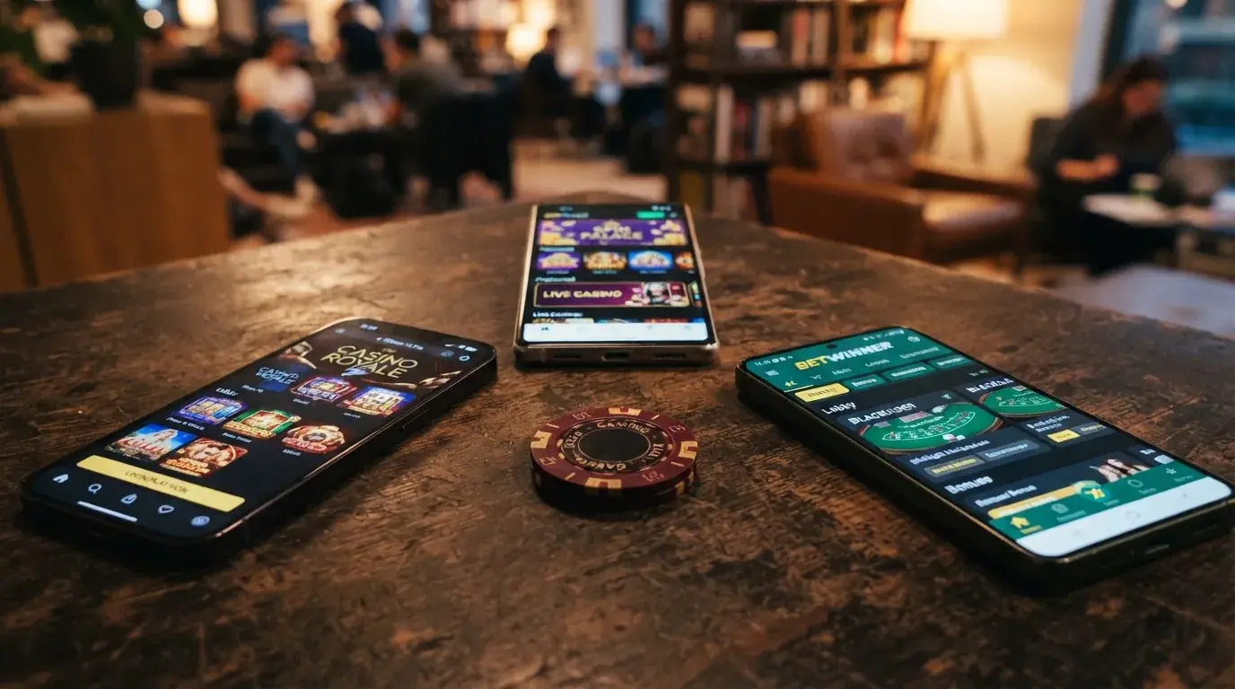 Collage aktueller neuer Casino-Marken mit AmEx-Logo als Akzeptanz-Zeichen