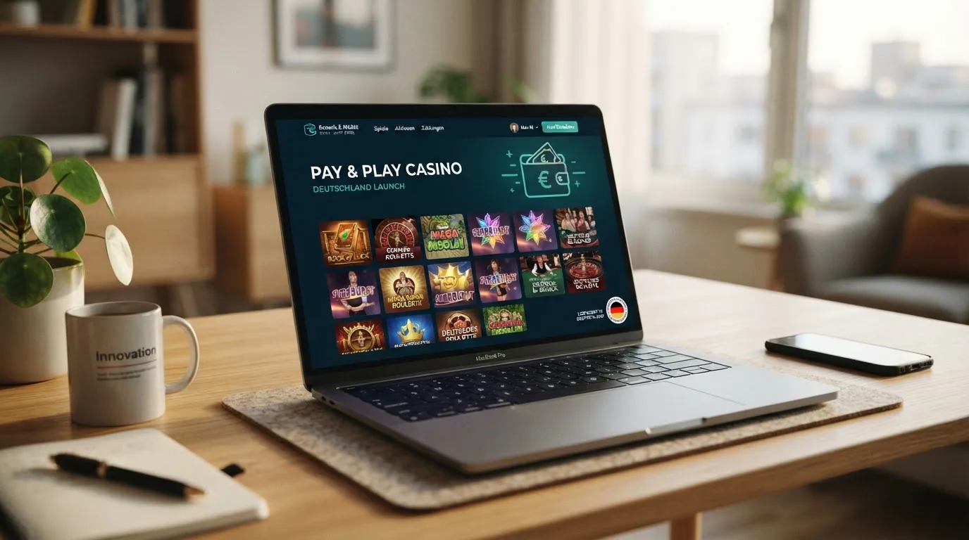 Neue Casino-Plattform mit PayPal-Logo und GGL-Lizenzhinweis