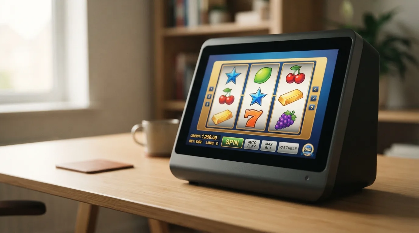 Slot-Walzen mit GGL-Prüfsiegel-Wasserzeichen — die genehmigte Spielauswahl als sichtbarer Rahmen
