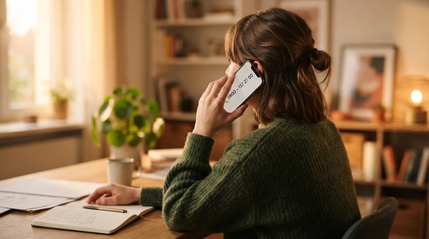 Symbolbild: Beratungstelefon und Hilfsangebote für Glücksspielsucht