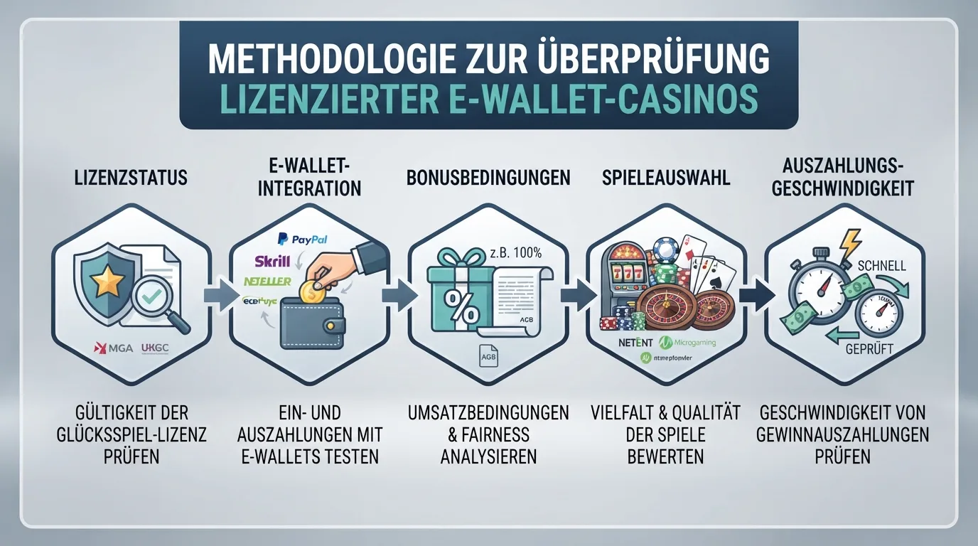 Methodik-Übersicht: Prüfkriterien und Quellen im grafischen Ablauf