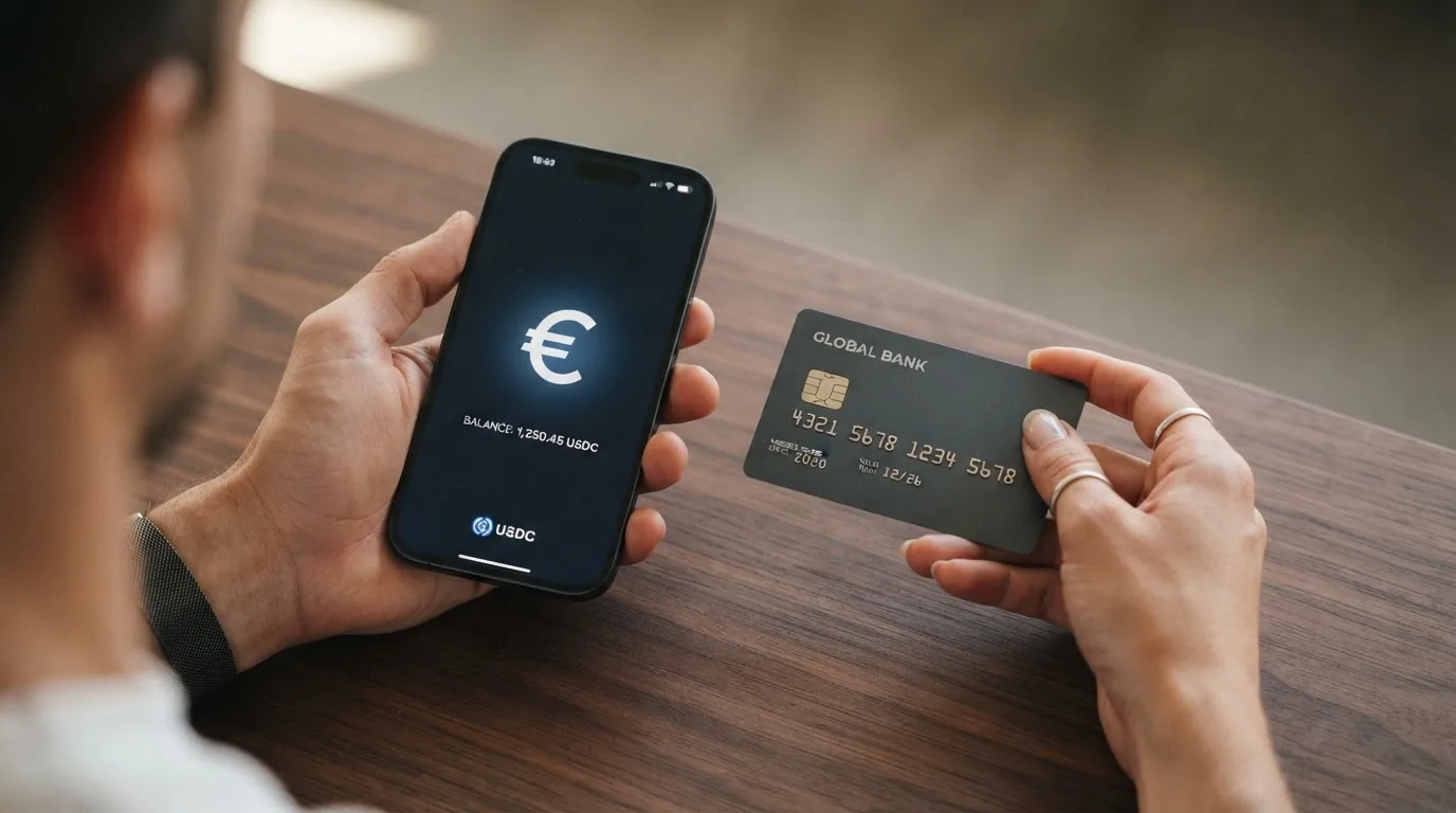 USDC-Transfer und Banküberweisung im direkten Vergleich